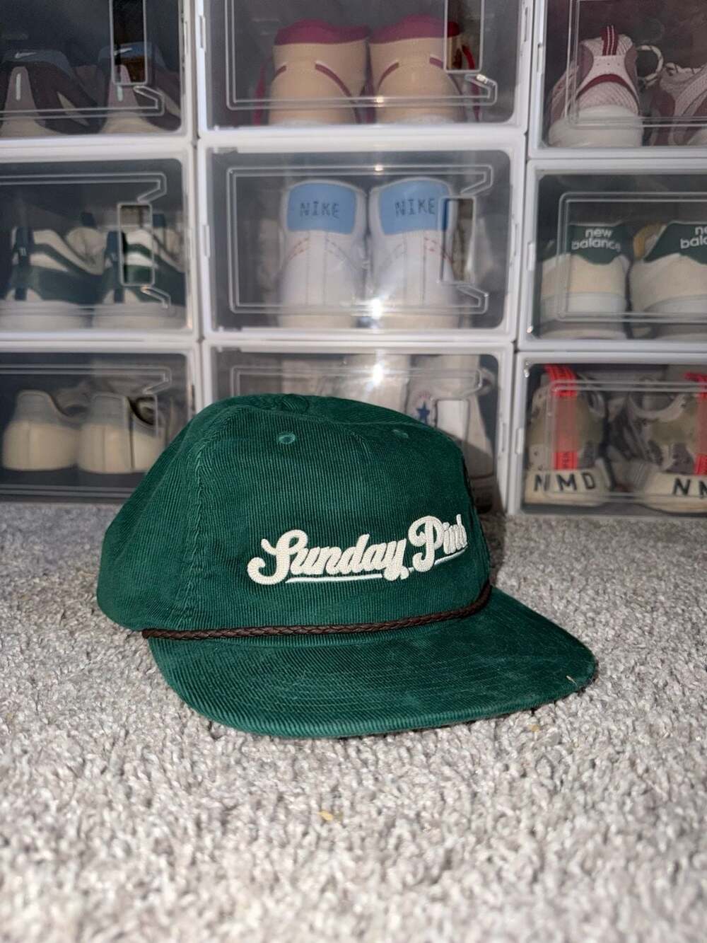 Adidas Sunday Pins Green Corduroy Rope Hat